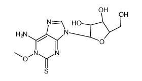 6-amino-9-[(2R,3R,4S,5R)-3,4-dihydroxy-5-(hydroxymethyl)oxolan-2-yl]-1-methoxypurine-2-thione结构式