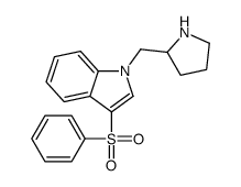 3-(benzenesulfonyl)-1-(pyrrolidin-2-ylmethyl)indole Structure