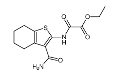 (3-carbamoyl-4,5,6,7-tetrahydro-benzo[b]thiophene-2-yl)-oxalamic acid ethyl ester Structure