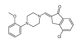 (2E)-4-chloro-2-[[4-(2-methoxyphenyl)piperazin-1-yl]methylidene]-3H-inden-1-one Structure