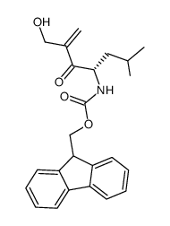 (4S)-4-(9-fluorenylmethoxycarbonyl)amino-2-hydroxymethyl-6-methylhept-1-en-3-one Structure