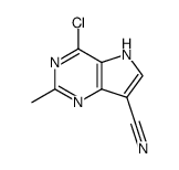 4-chloro-2-methyl-5H-pyrrolo[3,2-d]pyrimidine-7-carbonitrile Structure