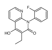 3-ethyl-1-(2-fluorophenyl)-4-hydroxy-1,8-naphthyridin-2-one结构式