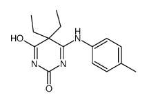 5,5-diethyl-6-(4-methylanilino)pyrimidine-2,4-dione结构式