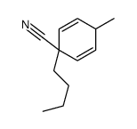 1-butyl-4-methylcyclohexa-2,5-diene-1-carbonitrile结构式