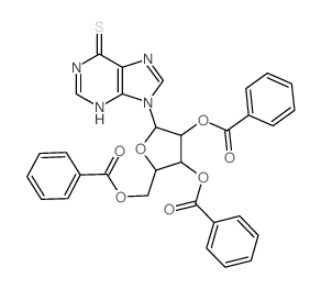Inosine, 6-thio-, 2,3,5-tribenzoate Structure