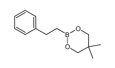 5,5-dimethyl-2-(2-phenylethyl)benzo-1,3,2-dioxaborinate结构式