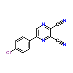 5-(4-Chlorophenyl)-2,3-pyrazinedicarbonitrile Structure