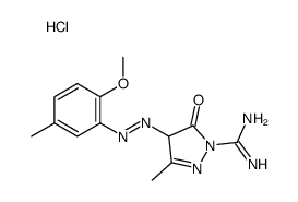 4,5-dihydro-4-[(2-methoxy-5-methylphenyl)azo]-3-methyl-5-oxo-1H-pyrazole-1-carboxamidine monohydrochloride结构式