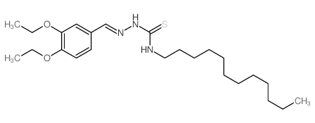 1-[(3,4-diethoxyphenyl)methylideneamino]-3-dodecyl-thiourea结构式