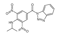 benzotriazol-1-yl-[3,5-dinitro-4-(propan-2-ylamino)phenyl]methanone结构式