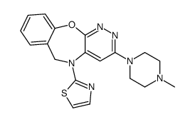 3-(4-methylpiperazin-1-yl)-5-(1,3-thiazol-2-yl)-6H-pyridazino[3,4-b][1,4]benzoxazepine结构式