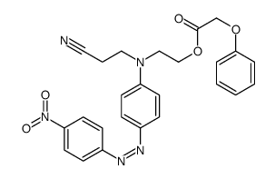 2-[(2-cyanoethyl)[4-[(4-nitrophenyl)azo]phenyl]amino]ethyl phenoxyacetate structure