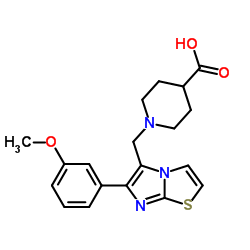 1-[6-(3-METHOXY-PHENYL)-IMIDAZO[2,1-B]THIAZOL-5-YLMETHYL]-PIPERIDINE-4-CARBOXYLIC ACID图片