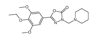5-(4-ethoxy-3,5-dimethoxyphenyl)-3-(piperidin-1-ylmethyl)-1,3,4-oxadiazol-2-one Structure