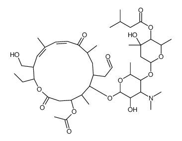 Tylosin, 23-di-O-de(6-deoxy-2,3-di-O-methyl-beta-D-allopyranosyl)-, 3- acetate-4B-(3-methylbutanoate)- Structure