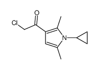 Ethanone, 2-chloro-1-(1-cyclopropyl-2,5-dimethyl-1H-pyrrol-3-yl)- (9CI)结构式
