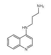 4-(3-氨基-1-丙基)氨基喹啉结构式