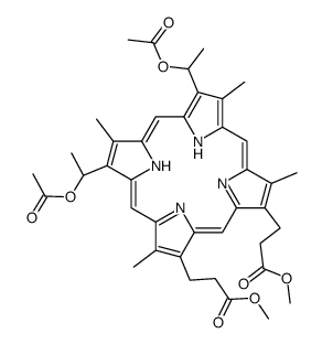 2,4-diacetylhematoporphyrin dimethyl ester Structure