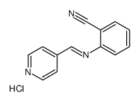 2-(pyridin-4-ylmethylideneamino)benzonitrile,hydrochloride结构式