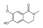 6-hydroxy-7-methoxy-2-methyl-3,4-dihydro-2H-isoquinolin-1-one结构式