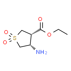 3-Thiophenecarboxylicacid,4-aminotetrahydro-,ethylester,1,1-dioxide,cis-(9CI) Structure