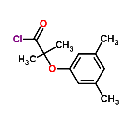 2-(3,5-Dimethylphenoxy)-2-methylpropanoyl chloride结构式