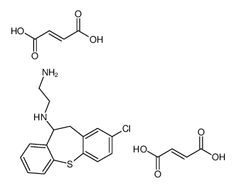 (E)-but-2-enedioic acid,N'-(3-chloro-5,6-dihydrobenzo[b][1]benzothiepin-6-yl)ethane-1,2-diamine结构式