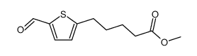 5-(5-formyl-thiophen-2-yl)-pentanoic acid methyl ester Structure