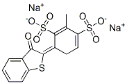 4-(2,3-Dihydro-3-oxobenzo[b]thiophen-2-ylidene)methyl-1,3-benzenedisulfonic acid disodium salt结构式