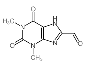 1H-Purine-8-carboxaldehyde,2,3,6,9-tetrahydro-1,3-dimethyl-2,6-dioxo- Structure