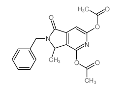 (4-acetyloxy-8-benzyl-9-methyl-7-oxo-3,8-diazabicyclo[4.3.0]nona-1,3,5-trien-2-yl) acetate结构式