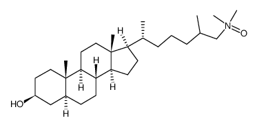 (25R,S)-26-(dimethylamino)-5α-cholestan-3β-ol N-oxide结构式
