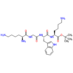 H-Lys-Gly-Trp-Lys-OtBu acetate salt Structure