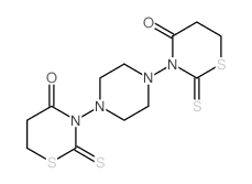 3-[4-(4-oxo-2-sulfanylidene-1,3-thiazinan-3-yl)piperazin-1-yl]-2-sulfanylidene-1,3-thiazinan-4-one Structure