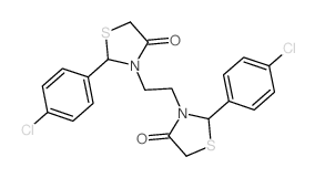 4-Thiazolidinone,3,3'-(1,2-ethanediyl)bis[2-(4-chlorophenyl)-结构式