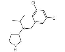 (3S)-N-(1-methylethyl)-N-{[3,5-dichlorophenyl]methyl}-pyrrolidin-3-amine结构式