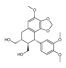 r-1-(3,4-dimethoxyphenyl)-t-2,c-3-bishydroxymethyl-6-methoxy-7,8-methylenedioxy-1,2,3,4-tetrahydronaphthalene结构式