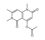 4-acetoxy-1,6,7-trimethyl-1H,6H-1,6-naphthyridine-2,5-dione结构式