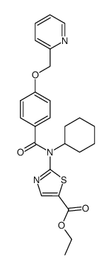 2-{Cyclohexyl-[4-(pyridin-2-ylmethoxy)-benzoyl]-amino}-thiazole-5-carboxylic acid ethyl ester Structure