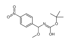 tert-butyl N-[methoxy-(4-nitrophenyl)methyl]carbamate结构式