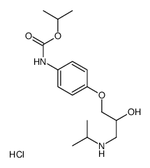 propan-2-yl N-[4-[2-hydroxy-3-(propan-2-ylamino)propoxy]phenyl]carbamate,hydrochloride Structure