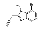 (7-bromo-1-ethyl-1H-imidazo[4,5-c]pyridin-2-yl)acetonitrile picture