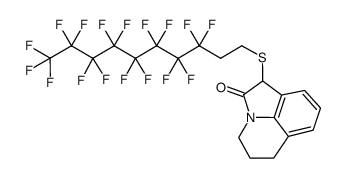 1-(3,3,4,4,5,5,6,6,7,7,8,8,9,9,10,10,10-heptadecafluorodecylsulfanyl)-5,6-dihydro-1H-pyrrolo[3,2,1-ij]quinolin-2(4H)-one结构式