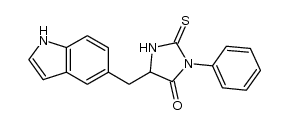 5-((1H-indol-5-yl)methyl)-3-phenyl-2-thioxoimidazolidin-4-one Structure