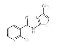 2-chloro-N-(4-methyl-1,3-thiazol-2-yl)pyridine-3-carboxamide结构式