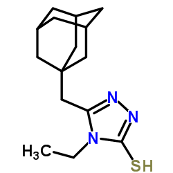 5-(Adamantan-1-ylmethyl)-4-ethyl-2,4-dihydro-3H-1,2,4-triazole-3-thione Structure