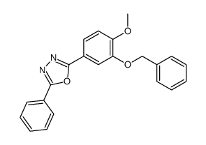 2-(4-methoxy-3-phenylmethoxyphenyl)-5-phenyl-1,3,4-oxadiazole Structure