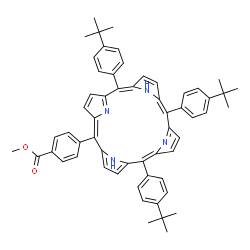 methyl 4-(10,15,20-tris(4-(tert-butyl)phenyl)porphyrin-5-yl)benzoate结构式