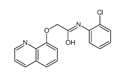 N-(2-chlorophenyl)-2-quinolin-8-yloxyacetamide结构式